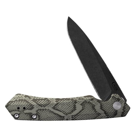 CASE CUTLERY Knife, Case Snakeskin Custom Kinzua DLC-Coated Spear Blade 64636